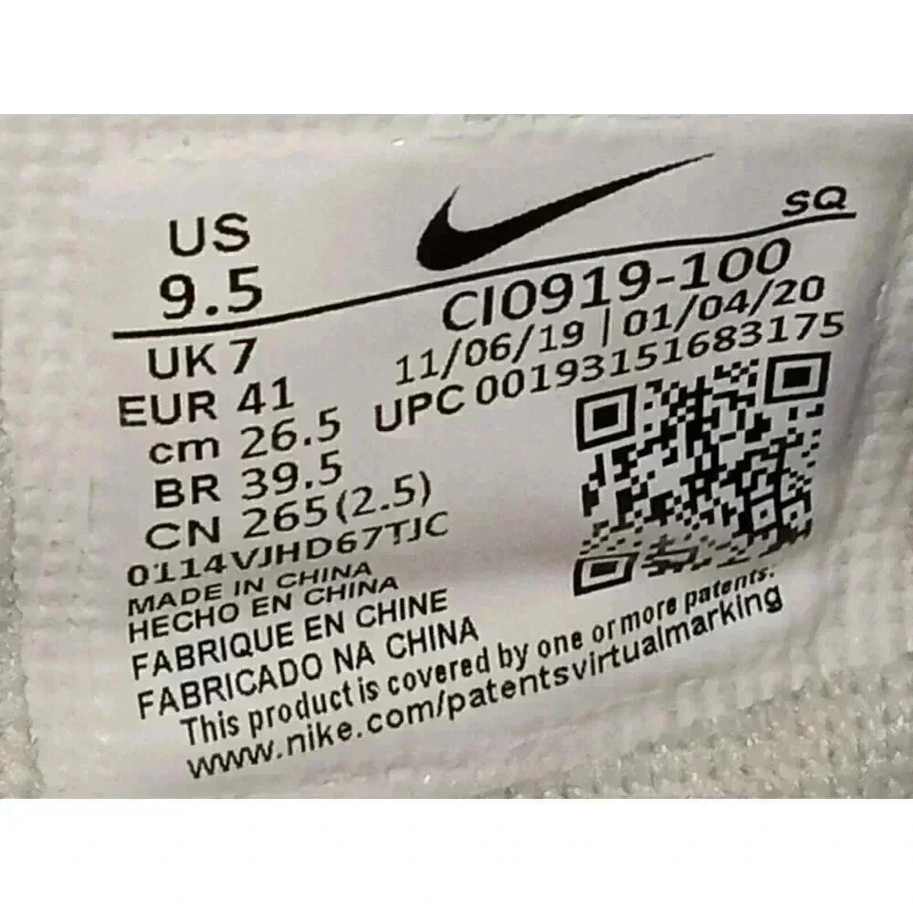 Nike AF1 Air Force 1 Low Women Sz 9.5 Triple White Athletic Comfort Sneaker - Picture 11 of 12